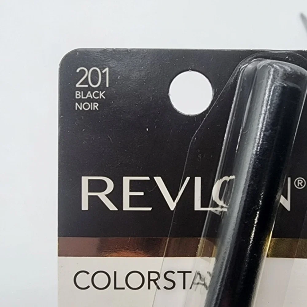 Revlon ColorStay Eyeliner Crayon 201 Black with Smudger and‎ Sharpener New